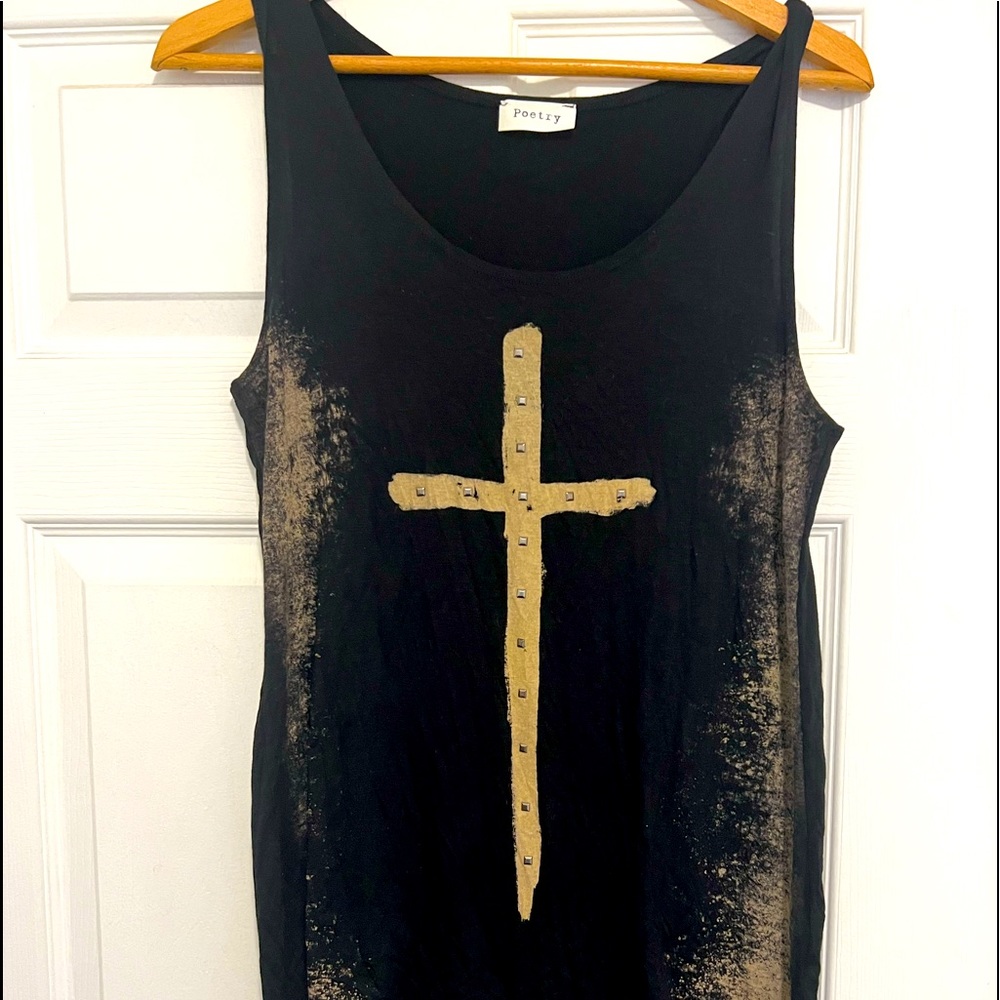 Vintage Soft tee shirt with cross design